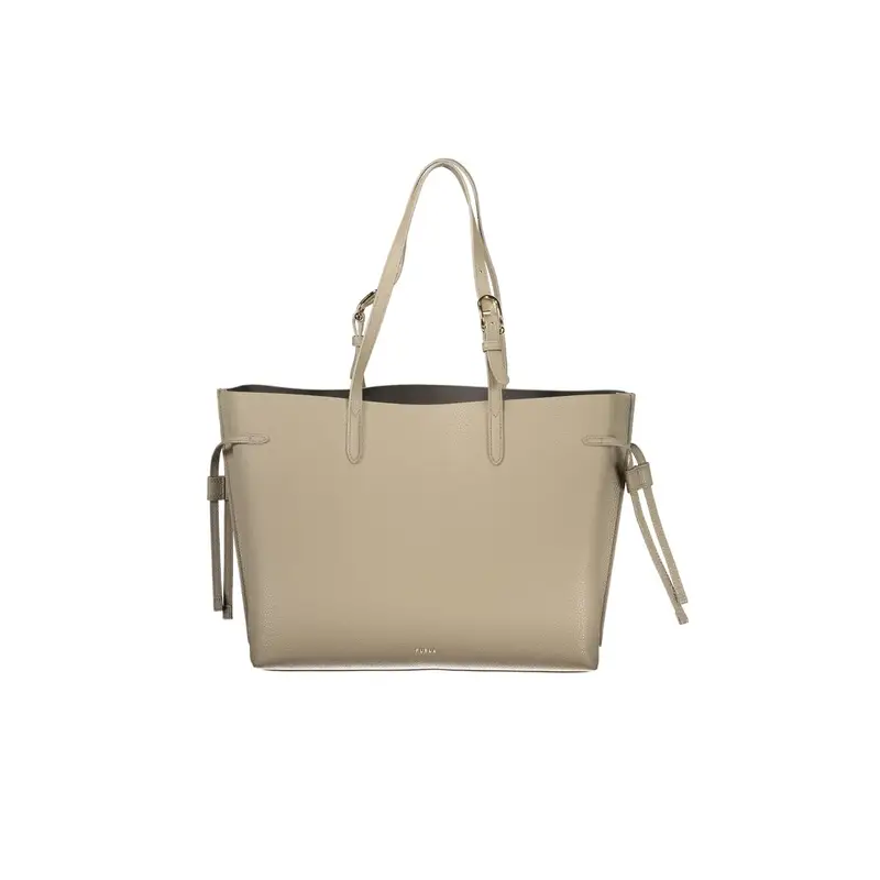 Furla Borsa Donna Beige Spalla Pelle Ava Logo