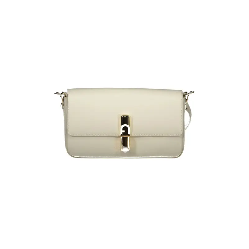 Furla Borsa Donna Bianca Tracolla Pelle Iride Logo Bianco