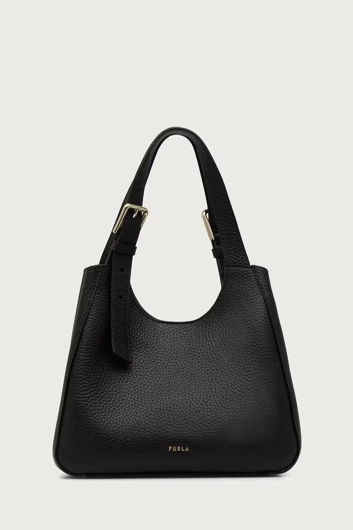 borsa hobo da donna in pelle Dora S Tote Nero