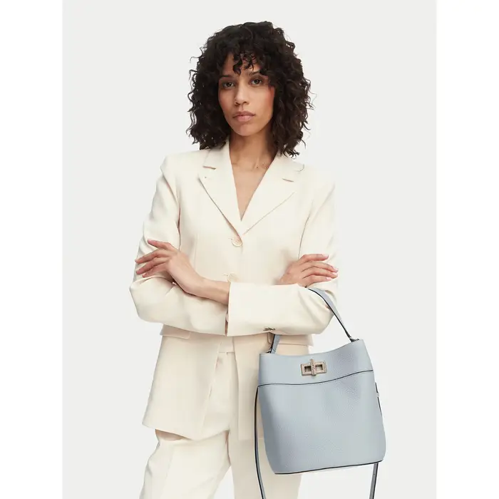 Furla borsa da donna in pelle Amelia M Bucket Bag Blu