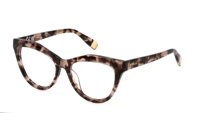 Furla Donna VFU766 0XAP Montature da vista Acetato Marrone Geometrica