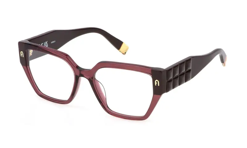 Furla Donna VFU775 0AFD Montature da vista Acetato Rosa Squadrata