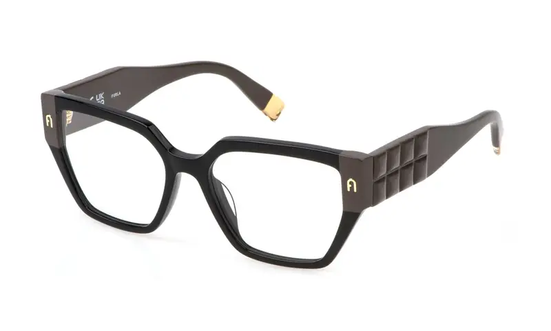 Furla Donna VFU775 700 Montature da vista Acetato Nero Squadrata