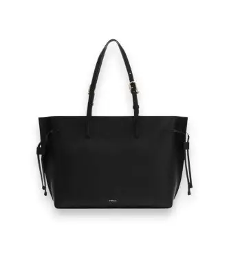 Furla per donna WB02059-BX4329 Borsa tote grande Ava in pelle nera (OSFA), Nero, Casual Oro