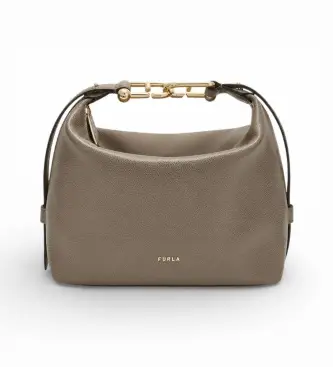 Furla per donna WE00877-A 0023 Borsa in Pelle Tonie a spalla grigia, marrone (OSFA), Casual, Grigio, Classico