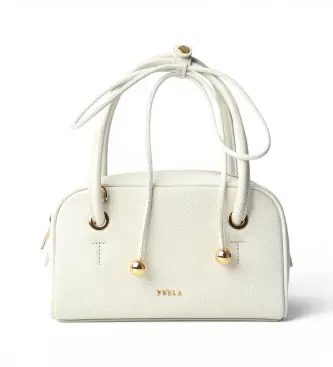 Furla per donna WE00915-BX4573 Borsa in Pelle Poppy Mini Dome bianco sporco (OSFA), Casual, Classico