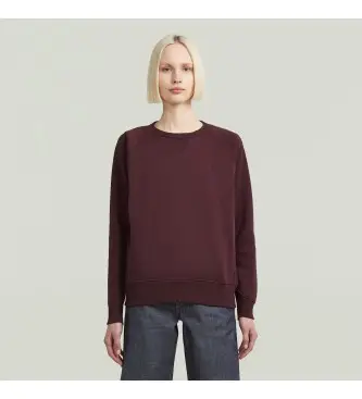 G-Star per donna D21253-C235-671 Felpa marrone Premium Core 2 0, Casual, Granata, Cotone