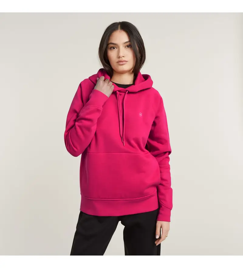 G-Star per donna. D21255-C235-G694 Felpa con cappuccio rosa Premium Core 2.0, Casual, Cotone, Sostenibile
