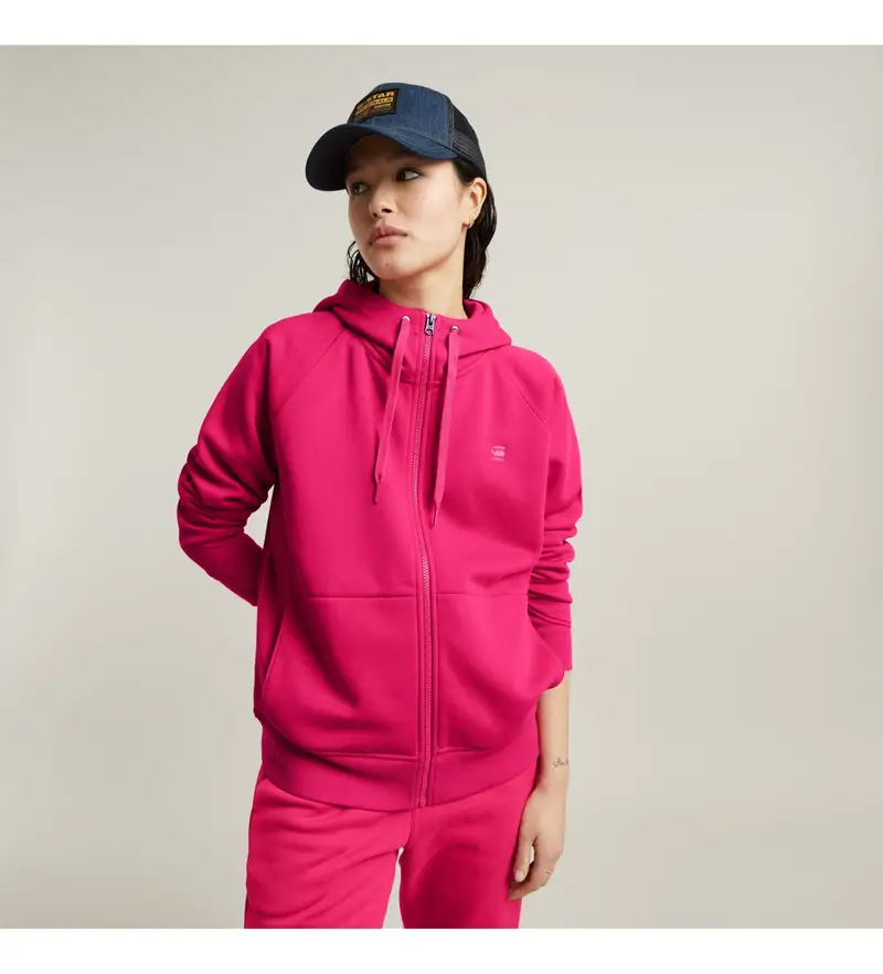 G-Star per donna. D22727-C235-G694 Felpa rosa Premium Core 2.1, Casual, Cotone, Sostenibile