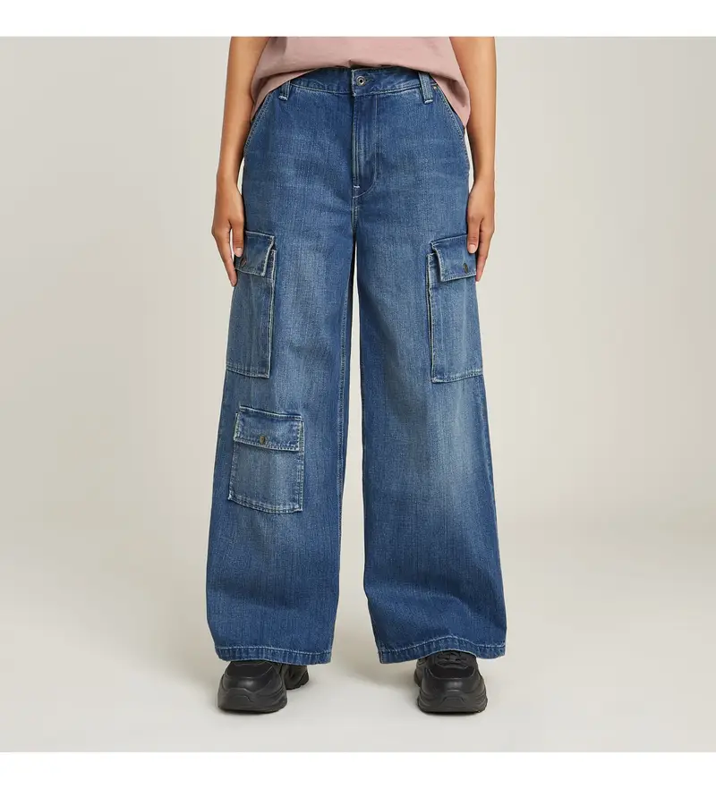 G-Star Pantaloni cargo Donna Blu 4039683