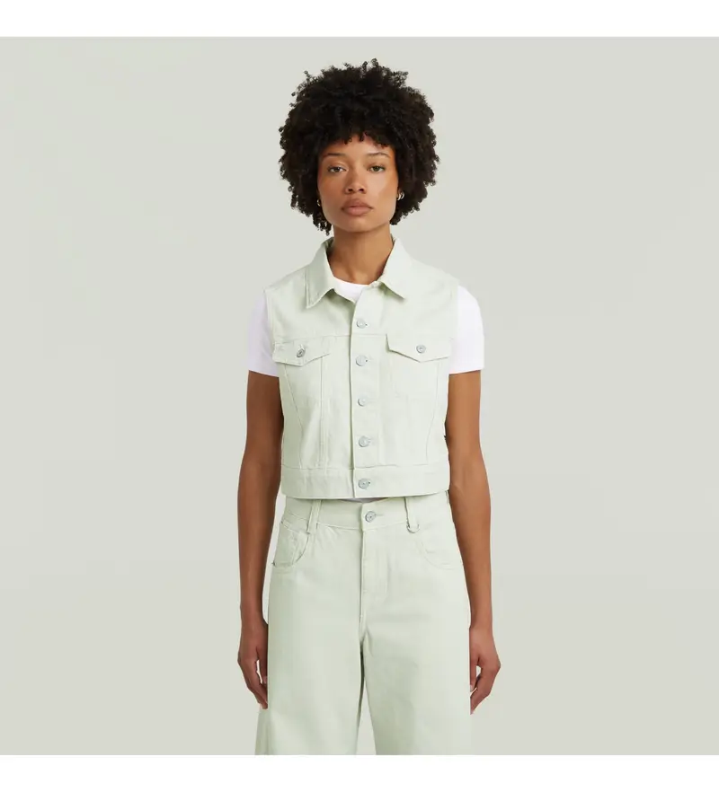 G-Star Gilet Donna Verde 2683595