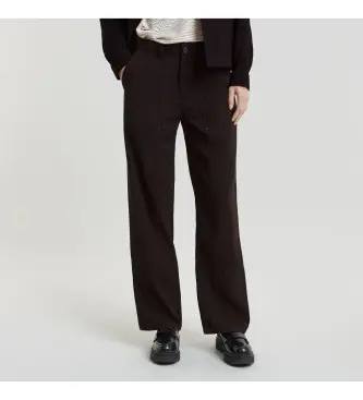 G-Star per donna D25256-D522-6484 Pantaloni da carpentiere fluidi neri (25/32), Nero, Casual, Viscosa