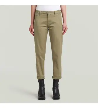G-Star per donna D25257-C105-6057 Pantaloni chino boyfriend Kate marroni (33/34), Marrone, Casual, Cotone biologico, Sostenibile