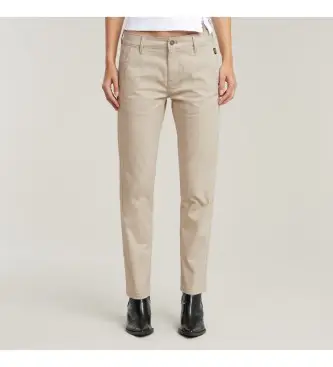 G-Star per donna D25257-D715-1214 Pantaloni chino beige Kate Boyfriend (29/32), Casual, Cotone