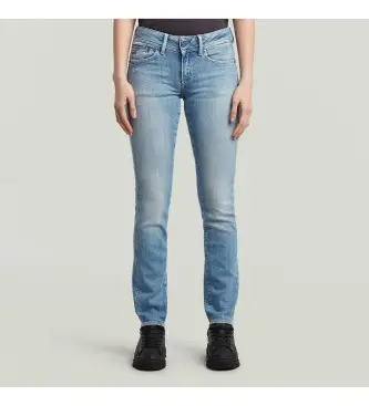per donna D26424-D441-H099 Jeans blu dritti slim Midge (28/32), Casual, Denim, Cotone biologico, Sostenibile