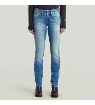 G-Star per donna D26424-D441-H441 Jeans blu dritti slim Midge (29/34), Casual, Cotone