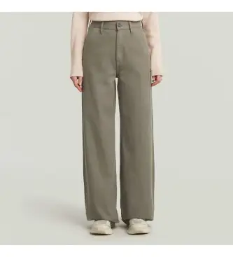 per donna D26432-E078-C982 Jeans grigi Deck 2 0 High Loose Chino (31/32), Casual, Grigio, Cotone