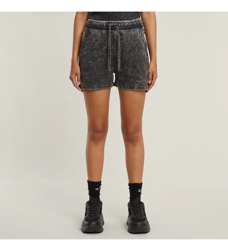 per donna. D26562-D575-H365 Pantaloncini da tuta neri sovratinti (XS), Nero, Casual, Cotone biologico, Sostenibile