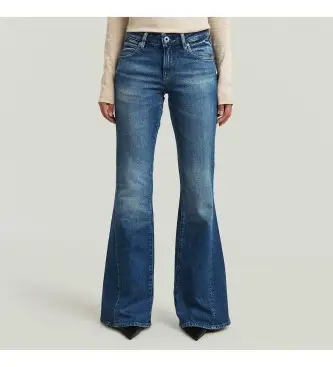 G-Star per donna D28831-E106-D885 Jeans blu a zampa 3D Stevey (32/34), Casual, Cotone, Denim