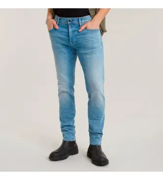 G-Star per uomo 51001-8968-8436 Jeans 3301 Slim blu (38/34), Casual, Cotone, Denim