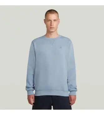 G-Star per uomo D16917-C235-5304 Felpa blu a coste Premium Core, Casual, Cotone biologico, Sostenibile
