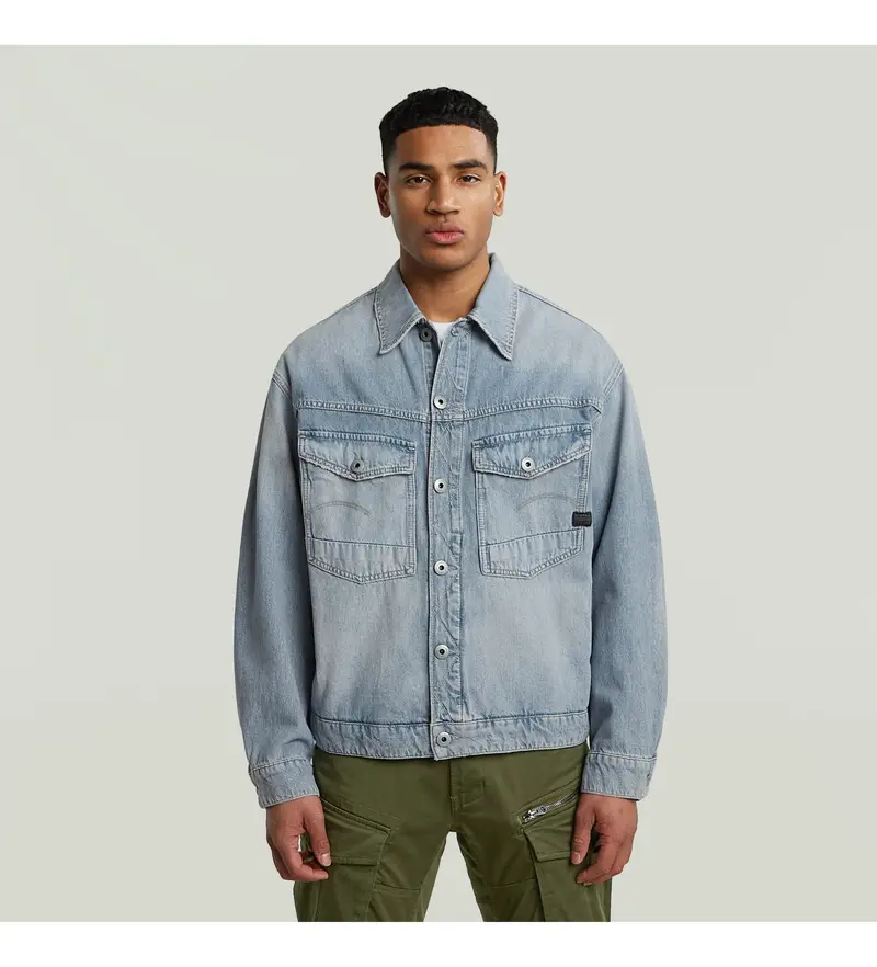 G-Star per uomo D23593-D943-H133 Giacca Dakota blu, Casual, Cotone biologico, Sostenibile