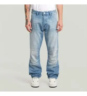 G-Star per uomo D23699-E266-H794 Jeans blu regolari Elwood 3D (40/38), Casual, Cotone, Denim