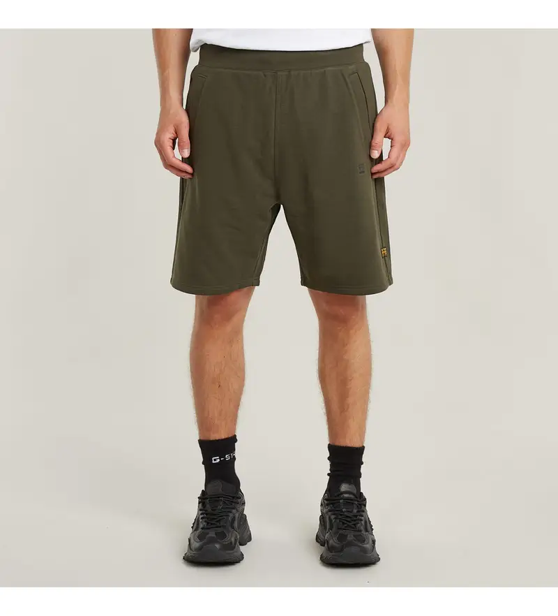 G-Star per uomo D26281-D566-995 Pantaloncini sportivi verdi Nifous, Casual, Verde, Cotone biologico, Sostenibile