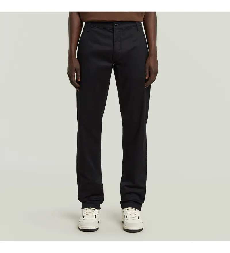 G-Star per uomo. D26400-C105-6484 Pantaloni chino affusolati Morry neri (28/30), Nero, Casual, Cotone biologico, Sostenibile