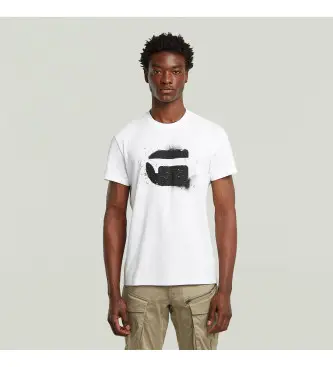 per uomo D26833-D101-110 Maglietta con logo spray bianco (S), Casual, Cotone, Manica corta