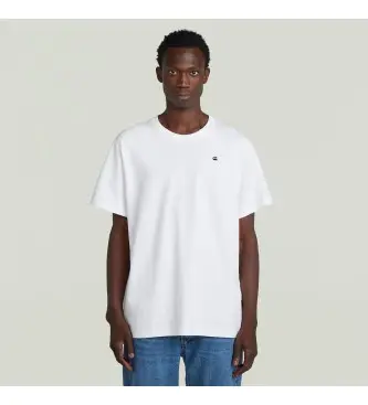 G-Star per uomo D26839-C784-H751 Maglietta con stampa fotografica sul retro bianco, Casual, Cotone, Manica corta