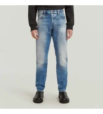 G-Star per uomo D27280-C052-A802 Jeans 3301 Regular Tapered blu (34/30), Casual, Denim, Cotone biologico, Sostenibile