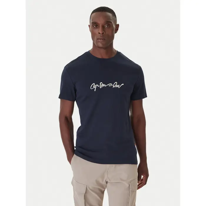 G-Star Raw T-shirt G-Script D25150-C812 Blu scuro Regular Fit