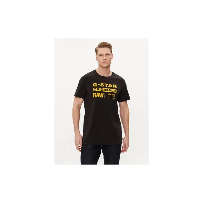 G-Star Raw T-shirt D14143-336 GRAPICH 8 R T S-6484 DK BLACK Nero