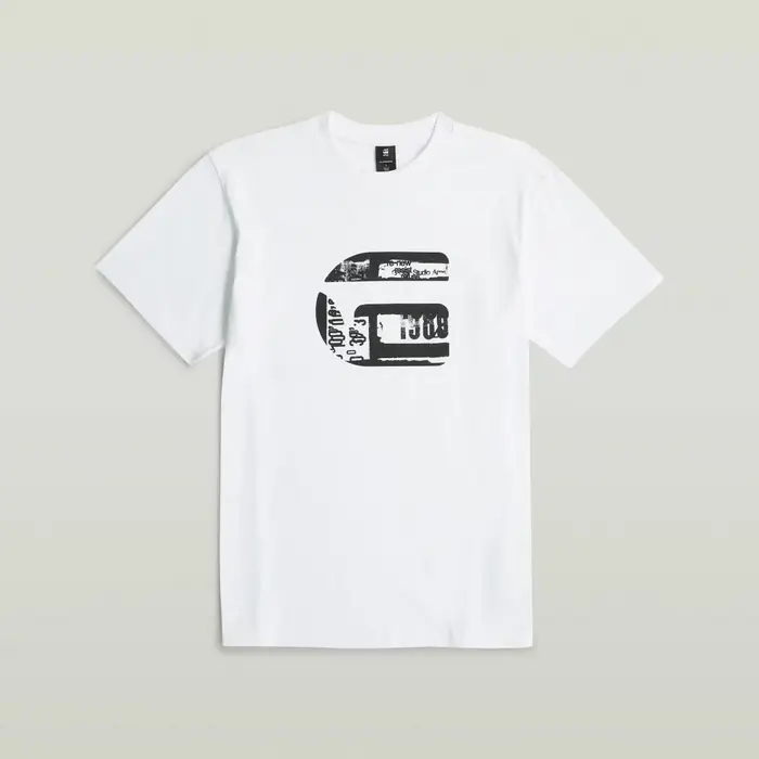 G-Star Raw T-shirt D28823-E385 G ICON GR R T-110 WHITE Bianco