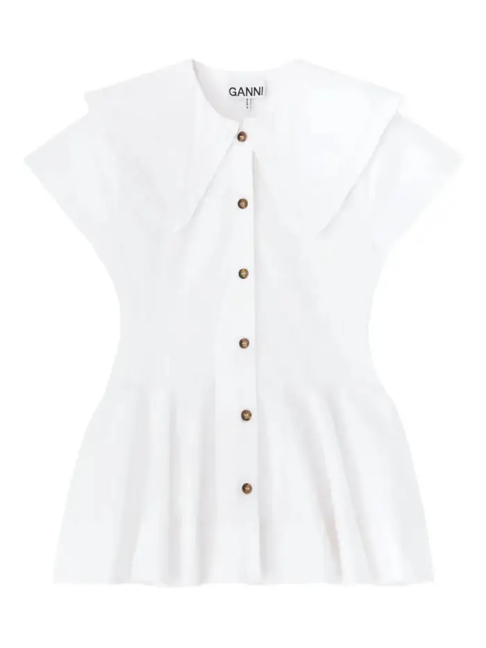 Ganni Camicia in cotone organico BIANCO