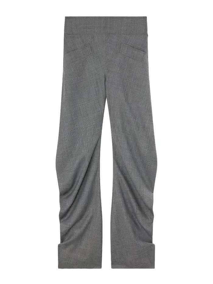 Pantaloni grigi drappeggiati Grigio