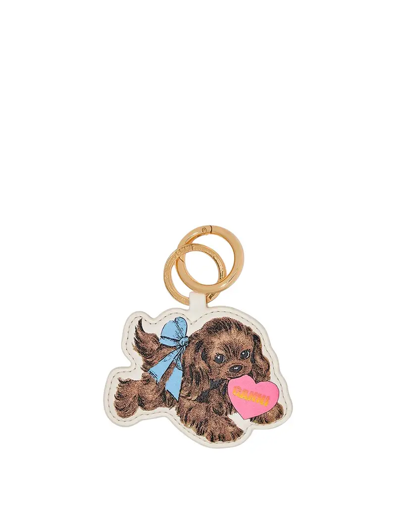 Ganni Portachiavi Marrone 4002507