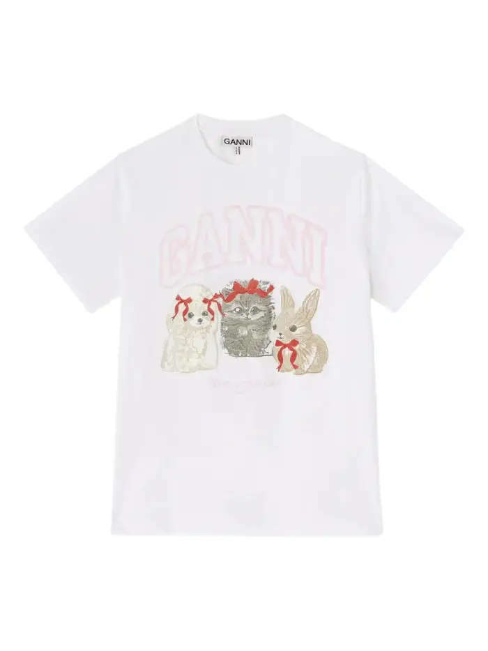 Ganni T-shirt Bianco 4768230
