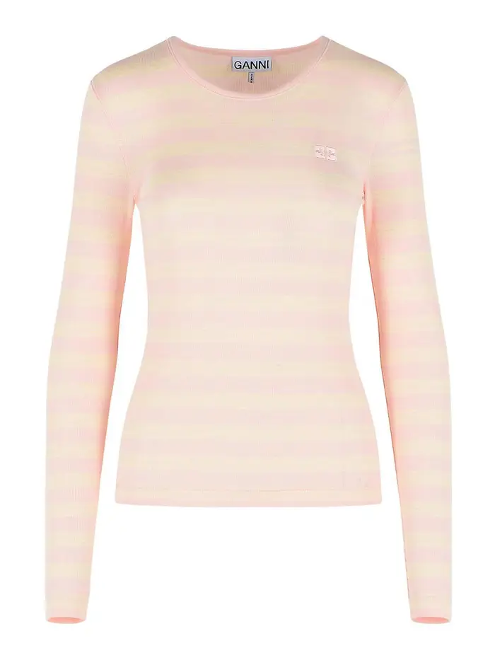 T-shirt in cotone elasticizzato rosa Color Carne E Neutri