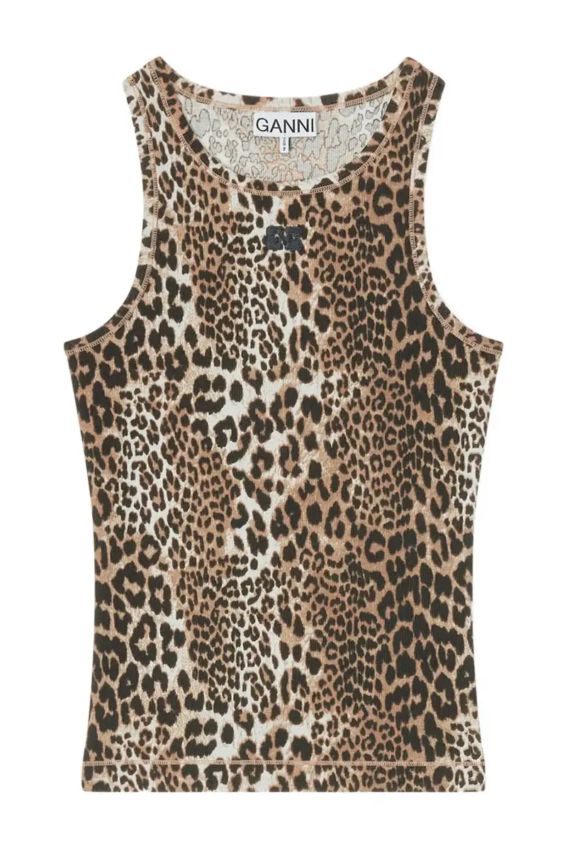 Ganni Top Marrone 4224635