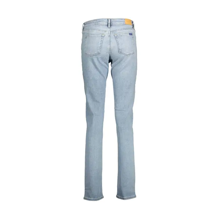 Jeans Donna Azzurri Effetto Slavato Logo Azzurro