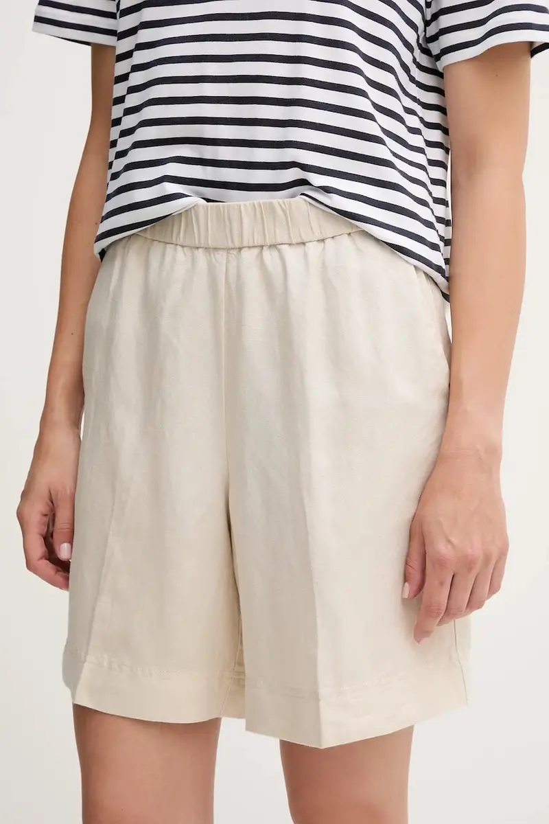 Gant pantaloncini in lino donna colore beige 4020116