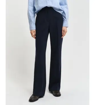 per donna 4150334 Pantaloni eleganti svasati slim blu scuro (34), Casual, Poliestere, Navy