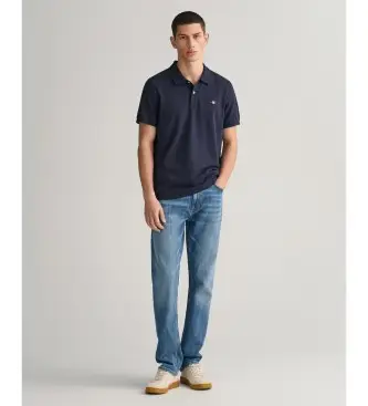 Gant per uomo 1000261 Jeans blu dalla vestibilità regolare (44/34), Casual, Cotone, Denim
