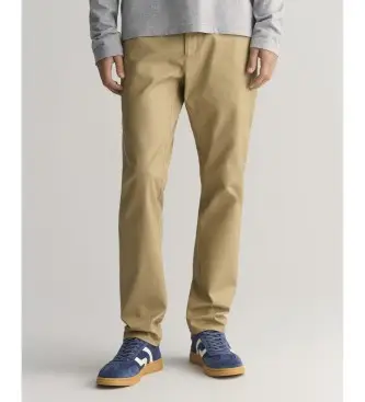 Gant per uomo 1505220 Pantaloni chino slim fit Tech Prep (40/34), Casual, Cotone, Cotone biologico