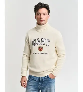 Gant per uomo 8030224 Maglia grafica beige, Casual, Cotone