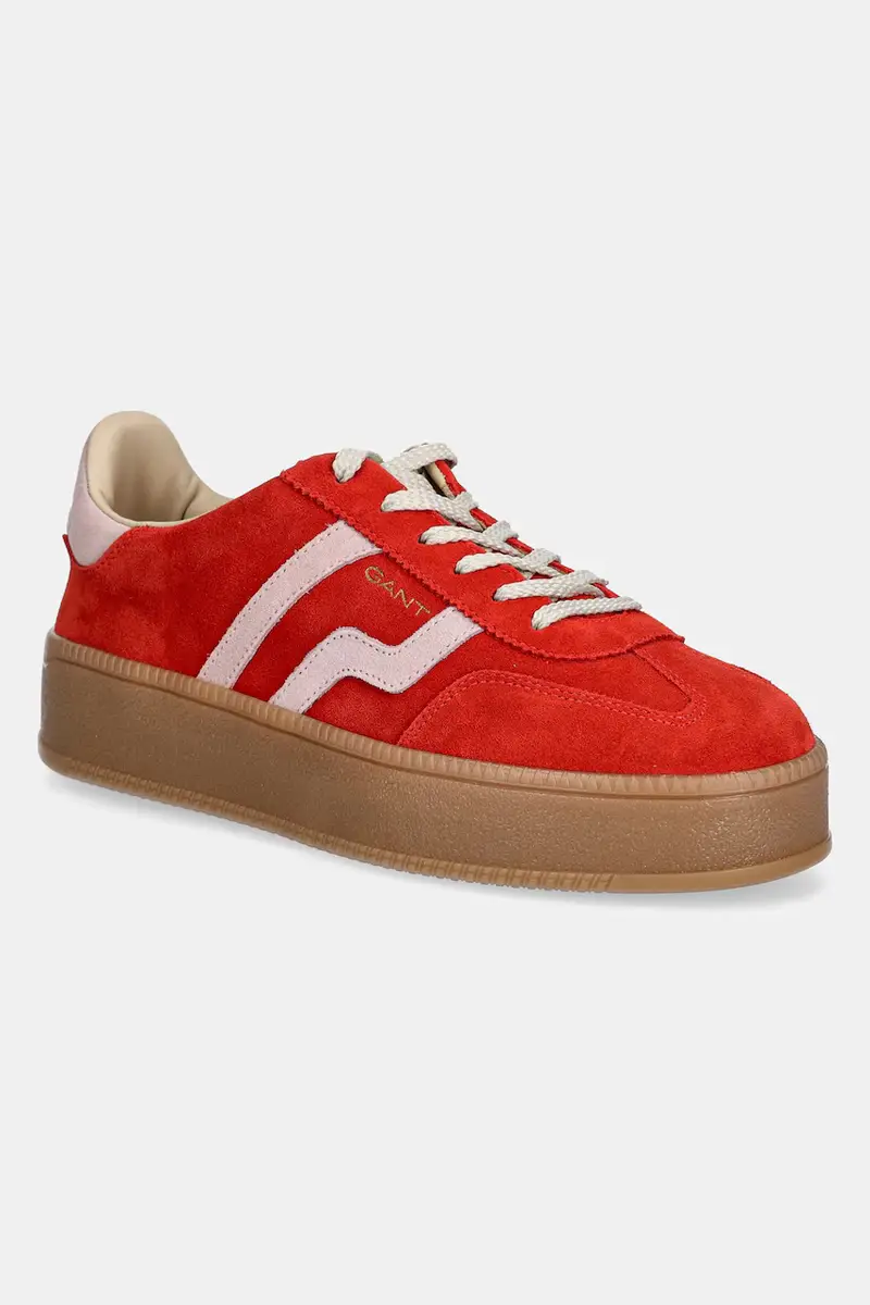 Gant sneakers in camoscio Cuzmani colore arancione 30533978.G925 Rosso