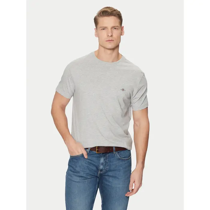 Gant T-shirt Shield 2003185 Grigio Slim Fit