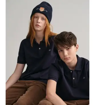 unisex per bambino 902553 Polo in piqué per ragazzi Navy Shield (13/14años= 158/164cm), Casual, Cotone, Classico, Manica corta, moda p